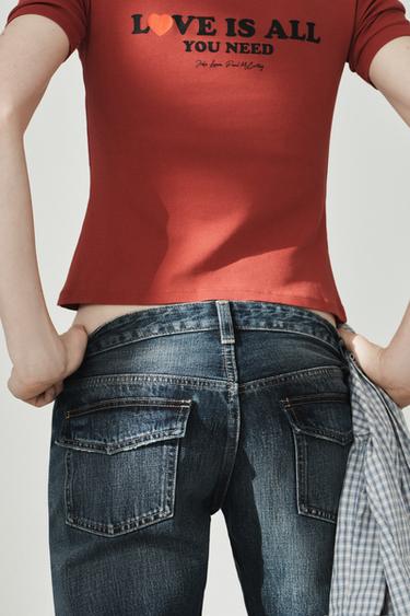 FRONT SLOGAN T-SHIRT - Red by Zara - Image 1