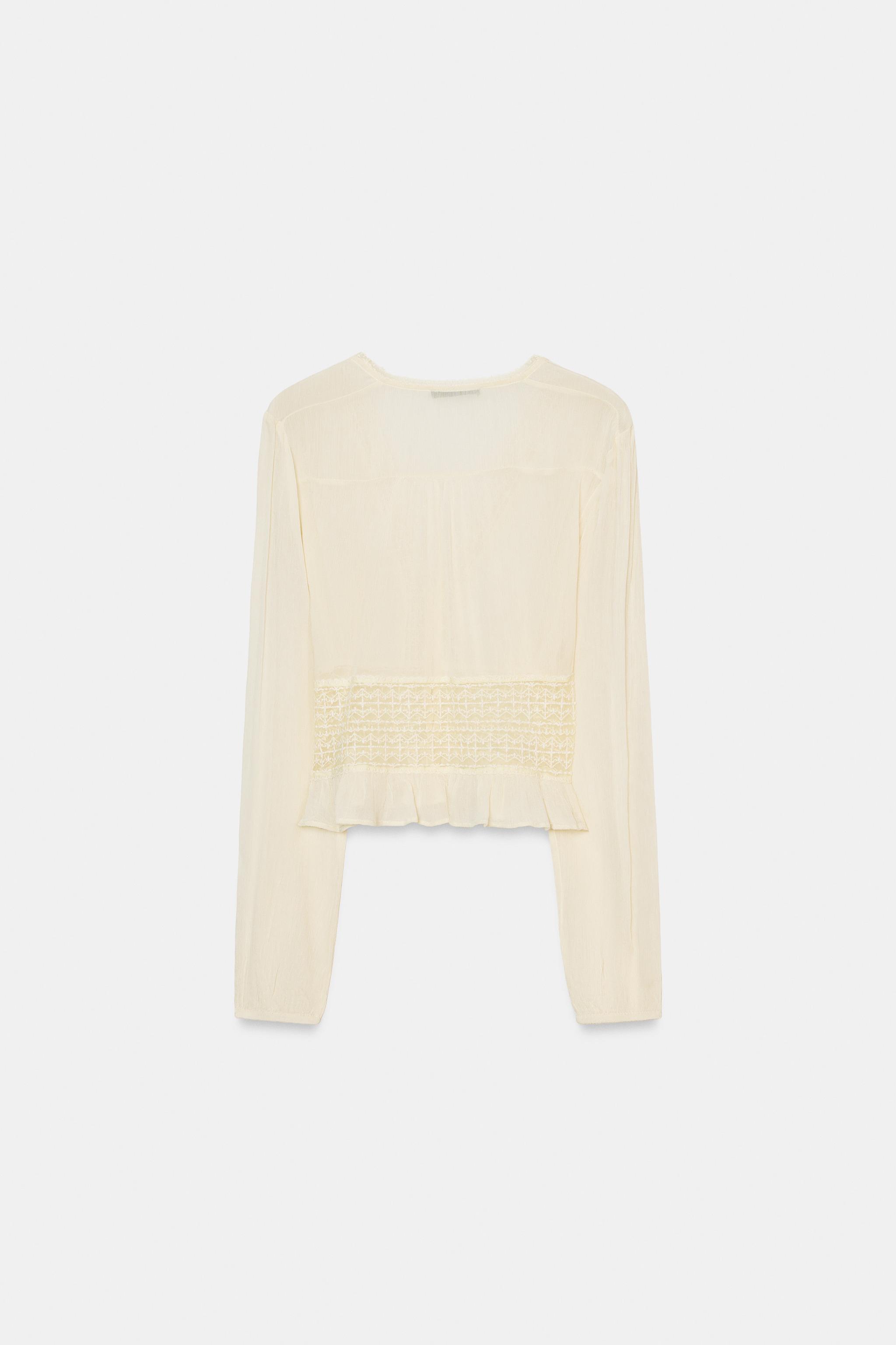 CHEMISE GAZE AVEC DENTELLE