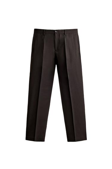 PANTALON DE COSTUME AVEC LAINE - Marron de Zara