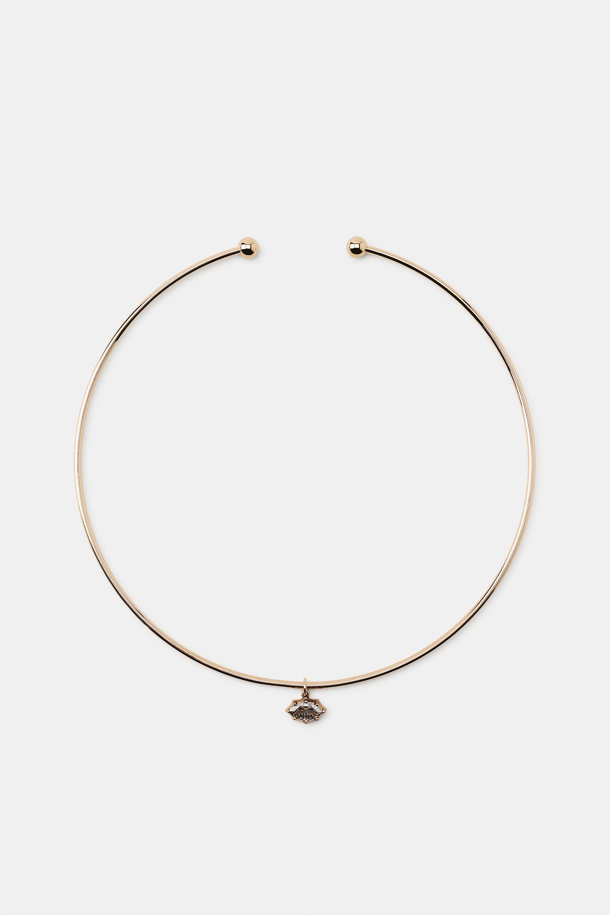 RHINESTONE CHARM CHOKER
