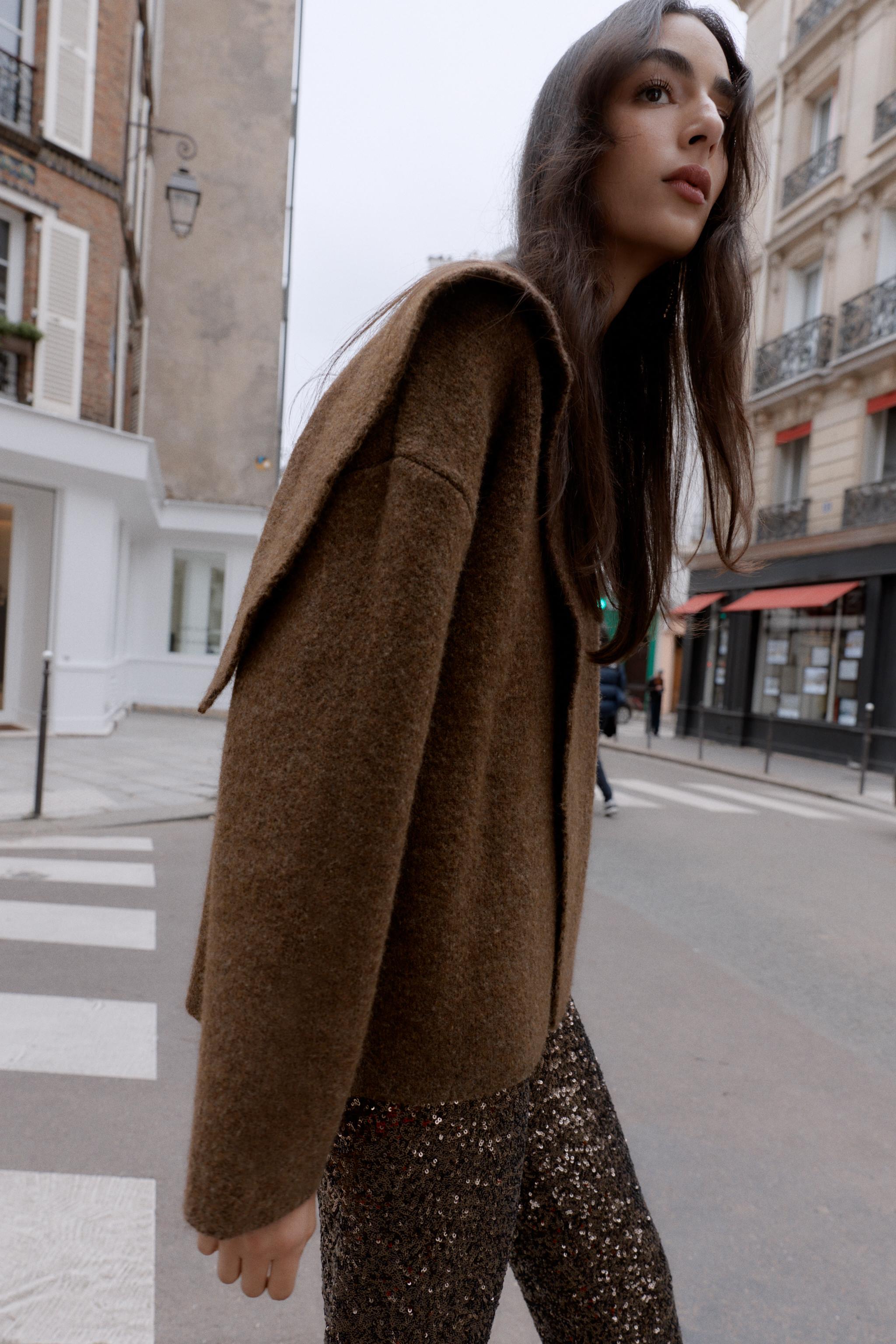 CARDIGAN WITH SCARF DETAIL - Brown | ZARA South Africa