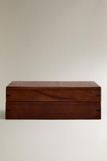 LARGE WOODEN JEWELLERY BOX - Brown by Zara