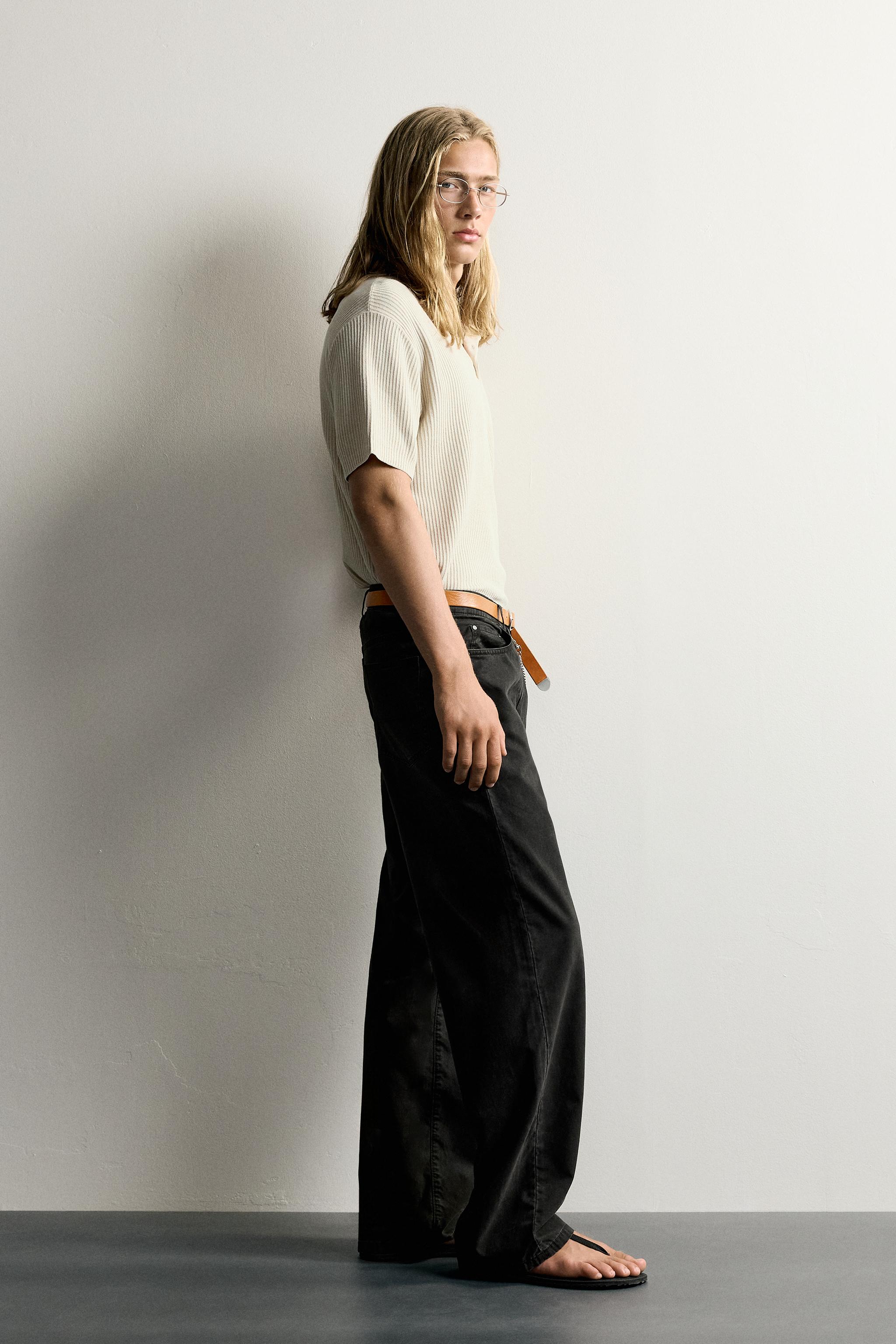 LYOCELL COTTON STRAIGHT FIT TROUSERS