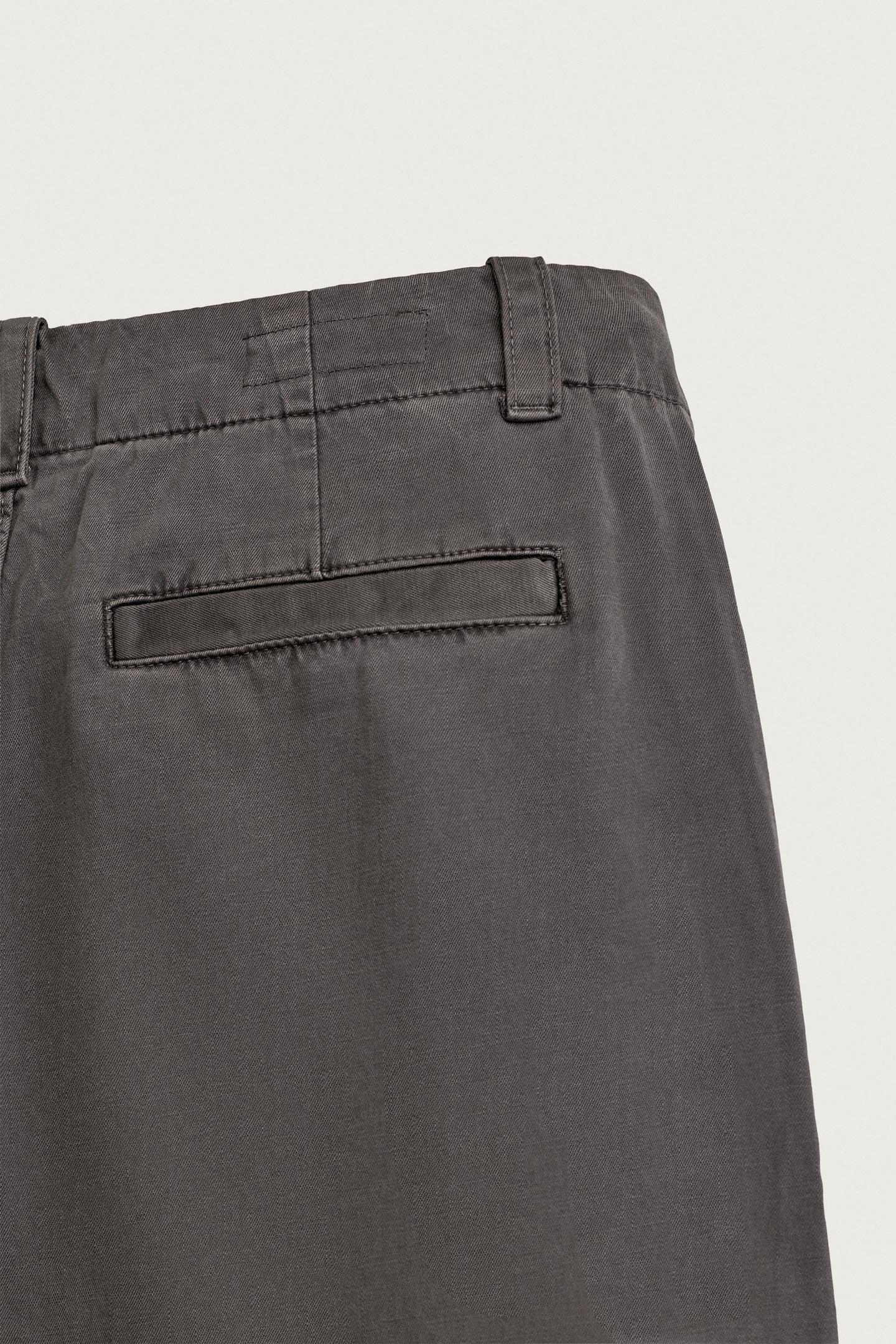 Мужские брюки Zara Wide-Fit Chino, цвет: Коричневый — фото 9