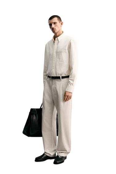 CHEMISE EN JEAN COUPE DÉCONTRACTÉE - Blanc de Zara