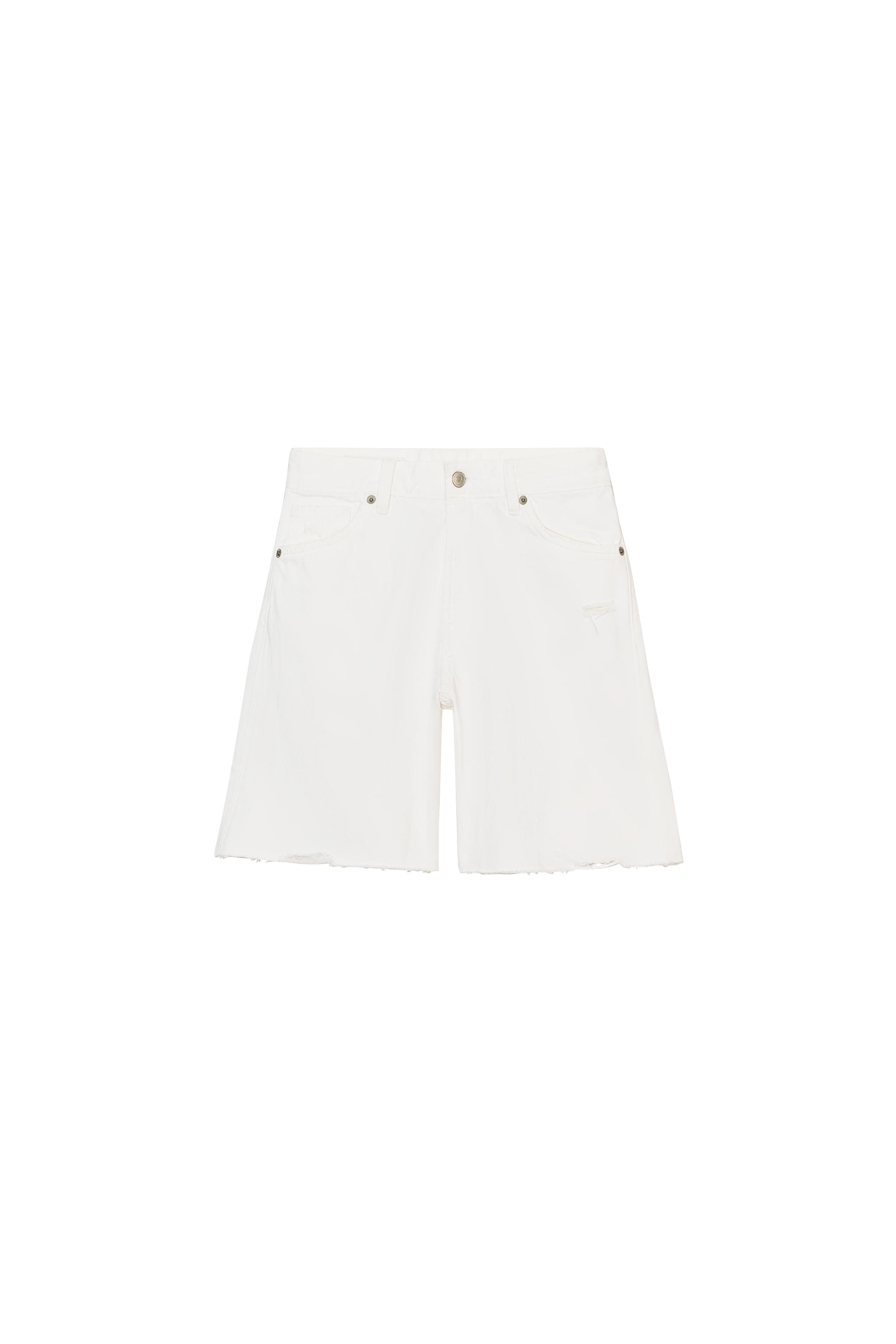 BERMUDAS DENIM CINTURA MÉDIA - Branco-marfim | ZARA Brasil
