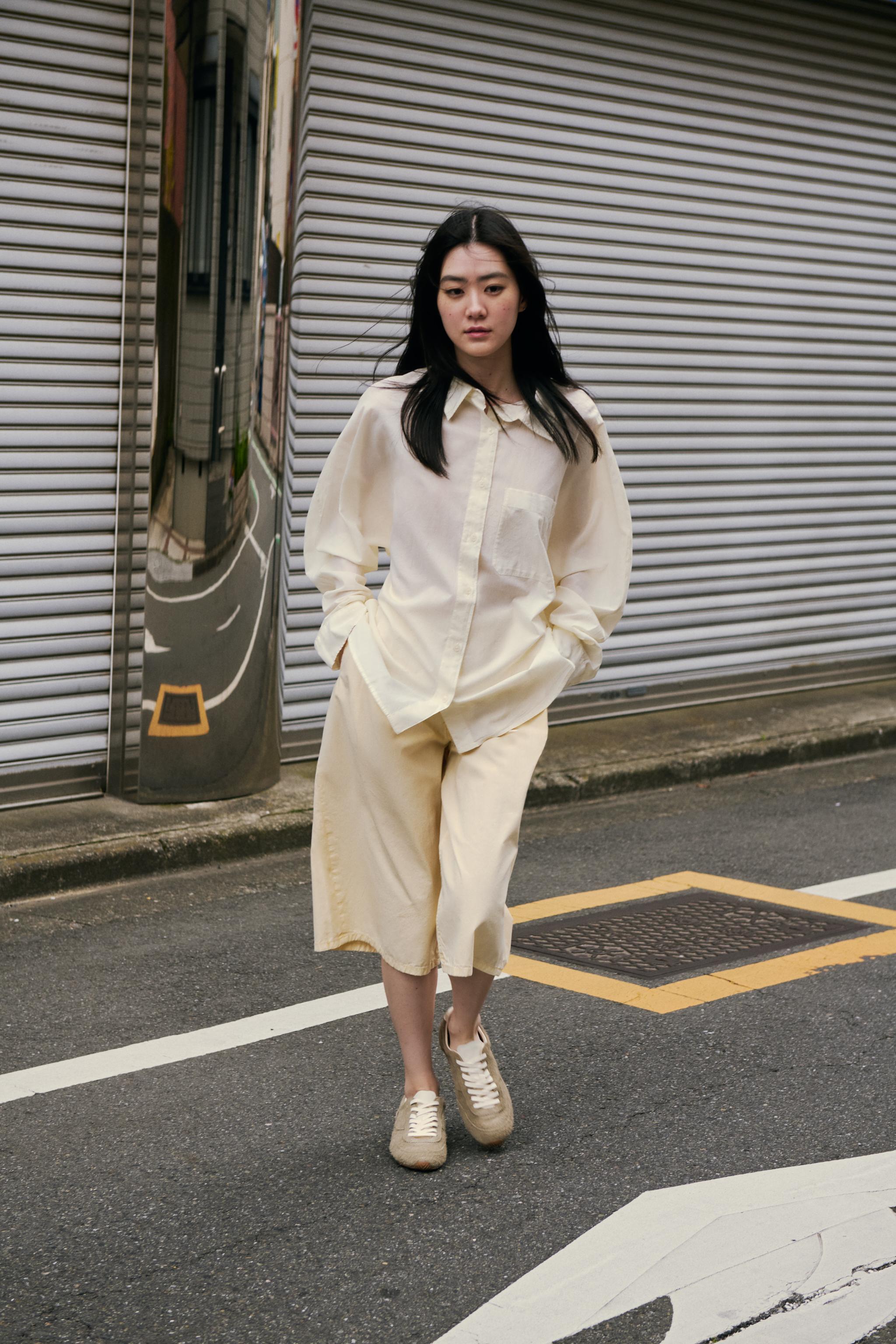 タック入りデニムバミューダショーツ - ライトイエロー | ZARA