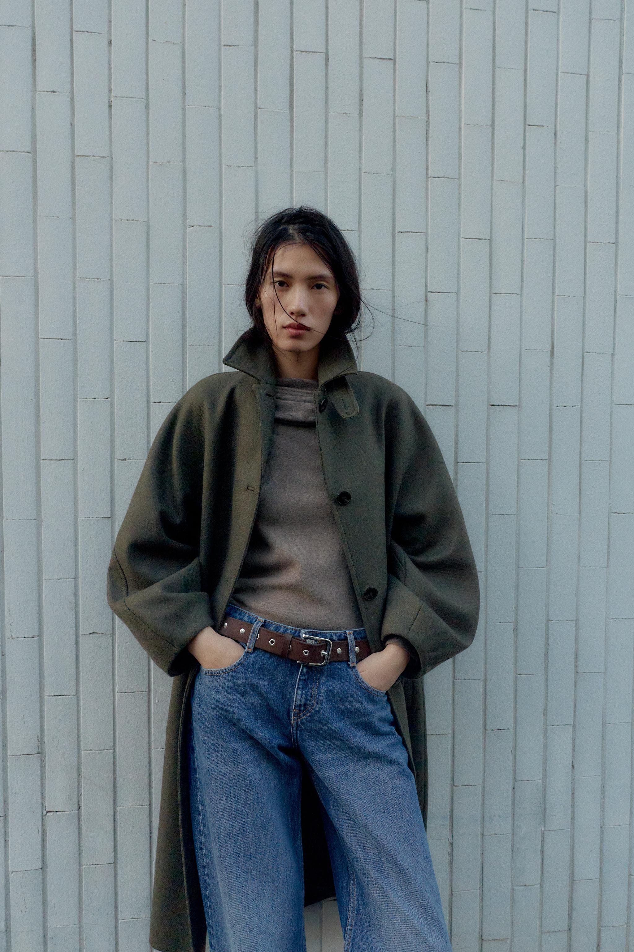 ZARA wool Aライン　コート　美品　XLサイズ ZARA wool Aライン コート 美品 XLサイズ レディースアウターウェア