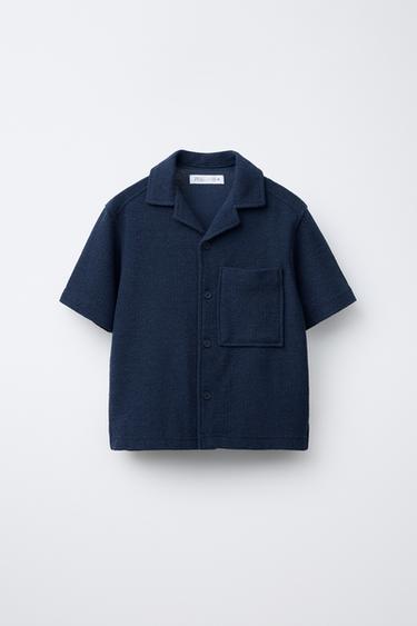 CAMISA RÚSTICA - Azul de Zara