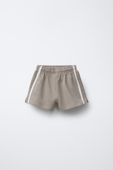 BERMUDA SHORTS WITH SIDE TAPING - Taupe grey by Zara