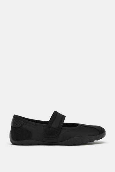 SPORTS BALLET FLATS - Black by Zara