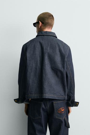 EMBROIDERED RELAXED FIT DENIM JACKET - Indigo by Zara - Image 2