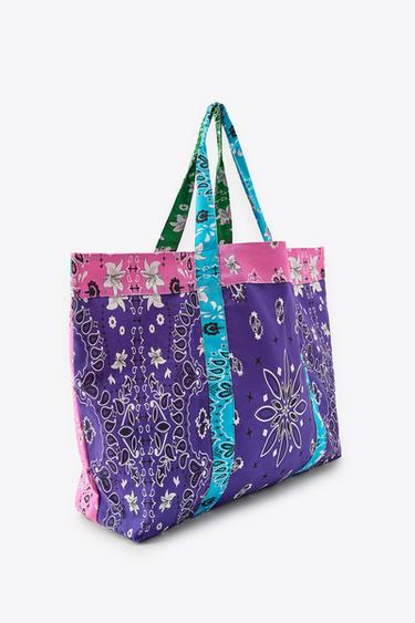 PRINTED TWILL MAXI BAG - Multicoloured by Zara - Image 2