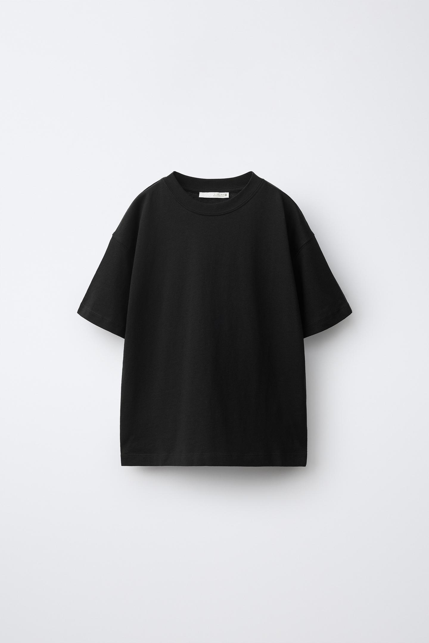 Детские футболки Zara 3-PACK OF Solid T-SHIRTS, цвет: Чёрный — фото 2