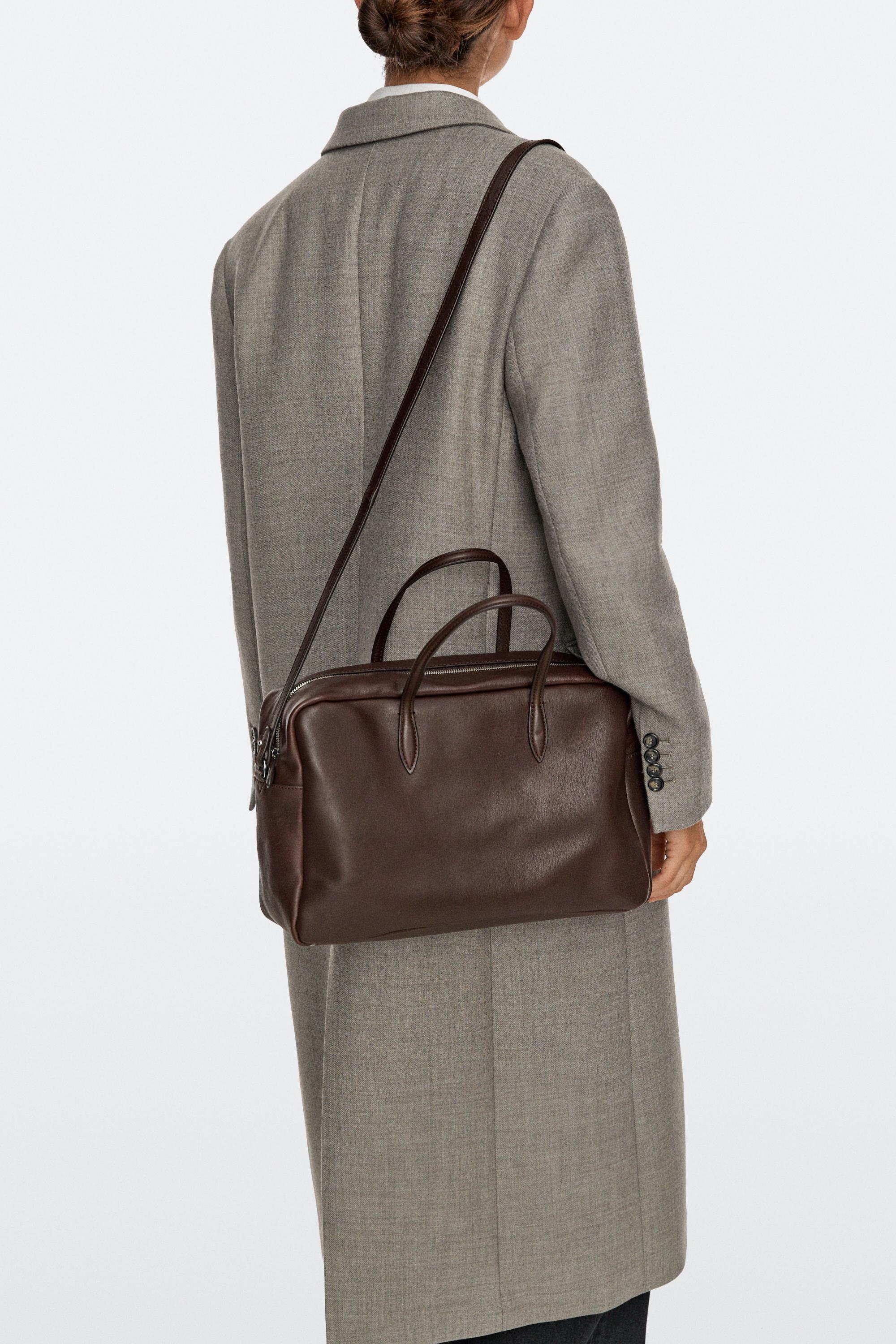 Medium duffle bag in nappa leather
