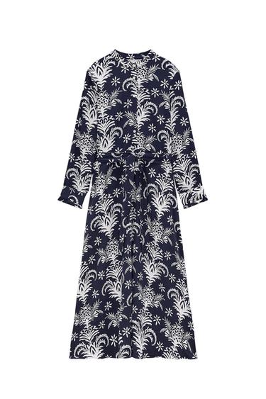 PRINTED DRESS WITH BELT