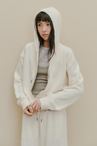 RUSTIC HOODIE - Ecru by Zara