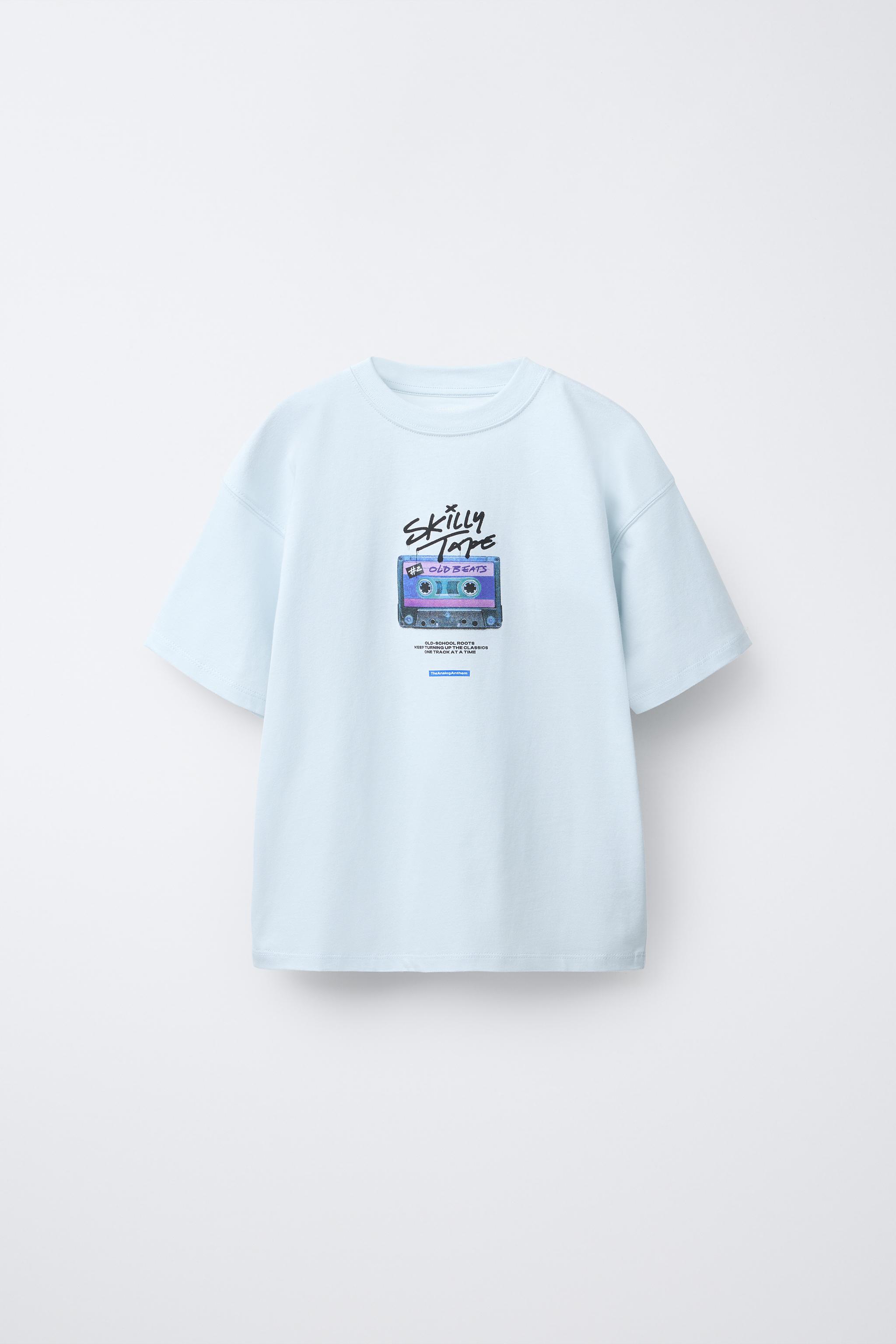 【期間限定特価】 Light - T-SHIRT PRINT CASSETTE blue States United ZARA | ワンピース カードゲーム