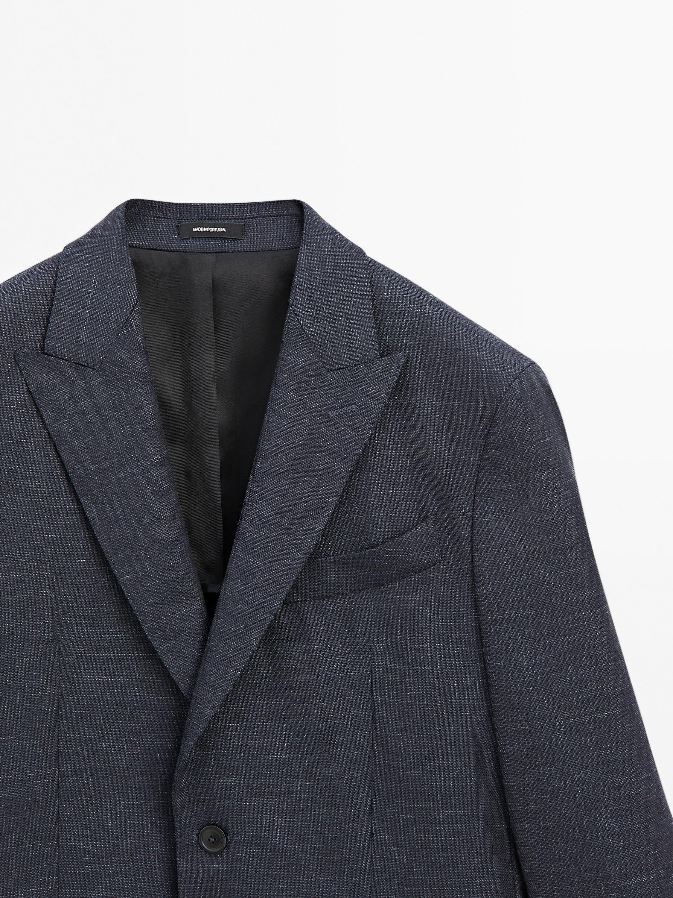 Blazer habillé en laine mélangée