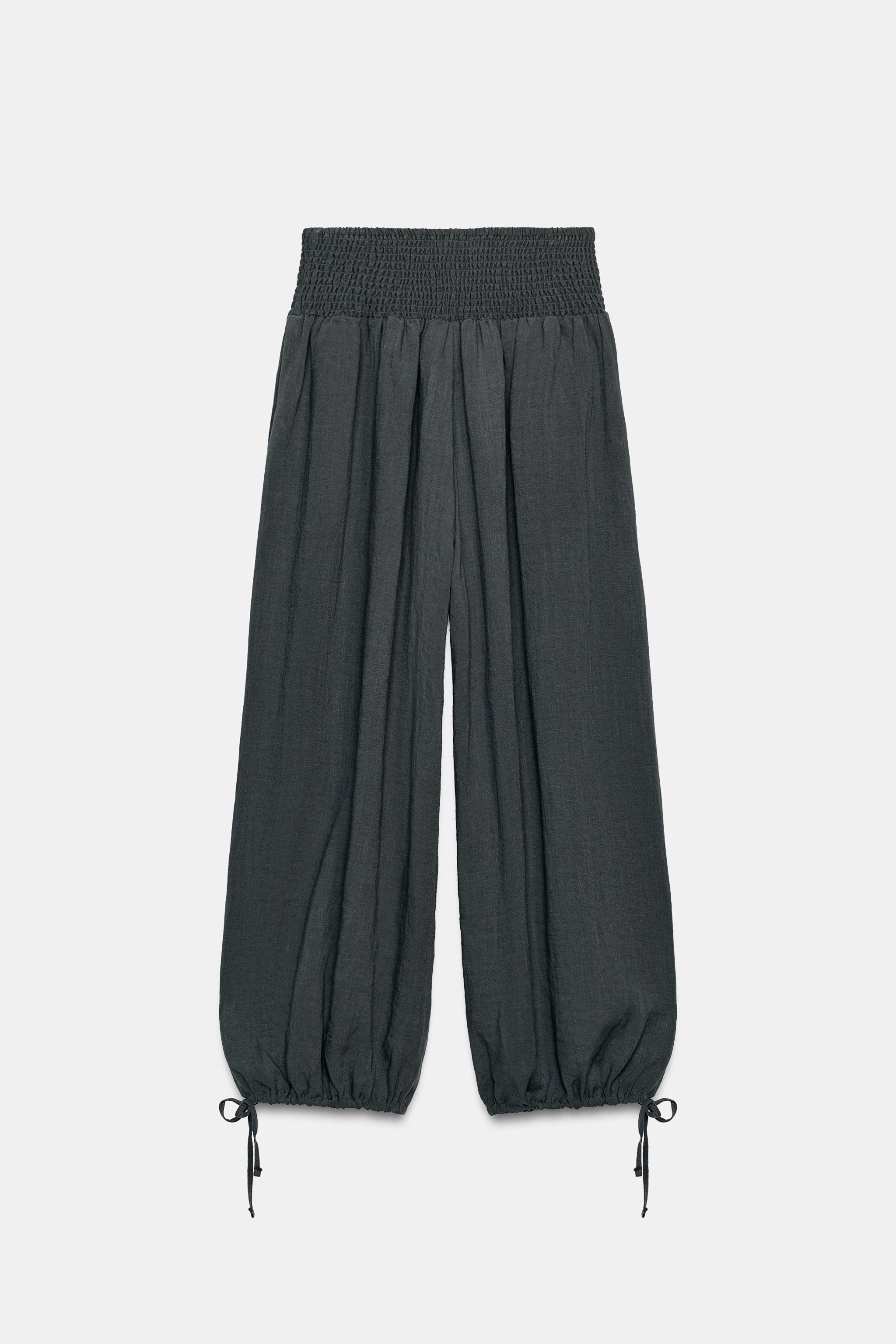 Zara Lastikli Bel Baggy Pantolon görsel 7
