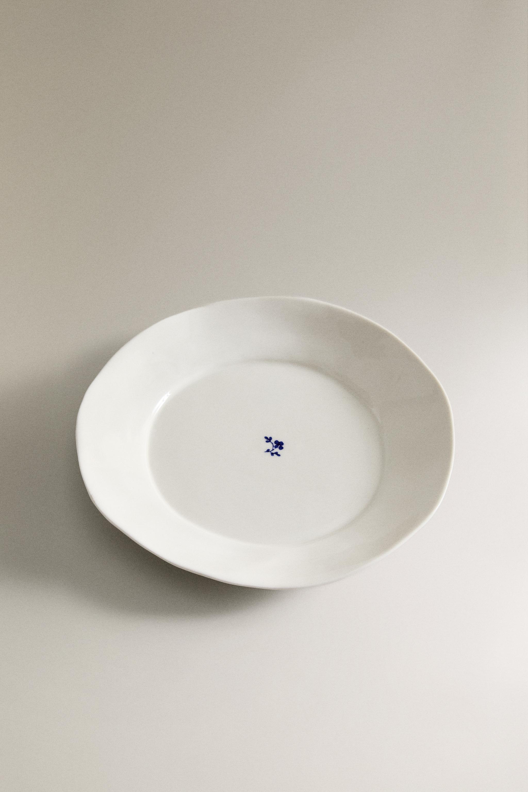 ASSIETTE PLATE PORCELAINE FLORALE