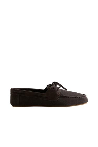 LEREN MOCASSIN - Bruin van Zara