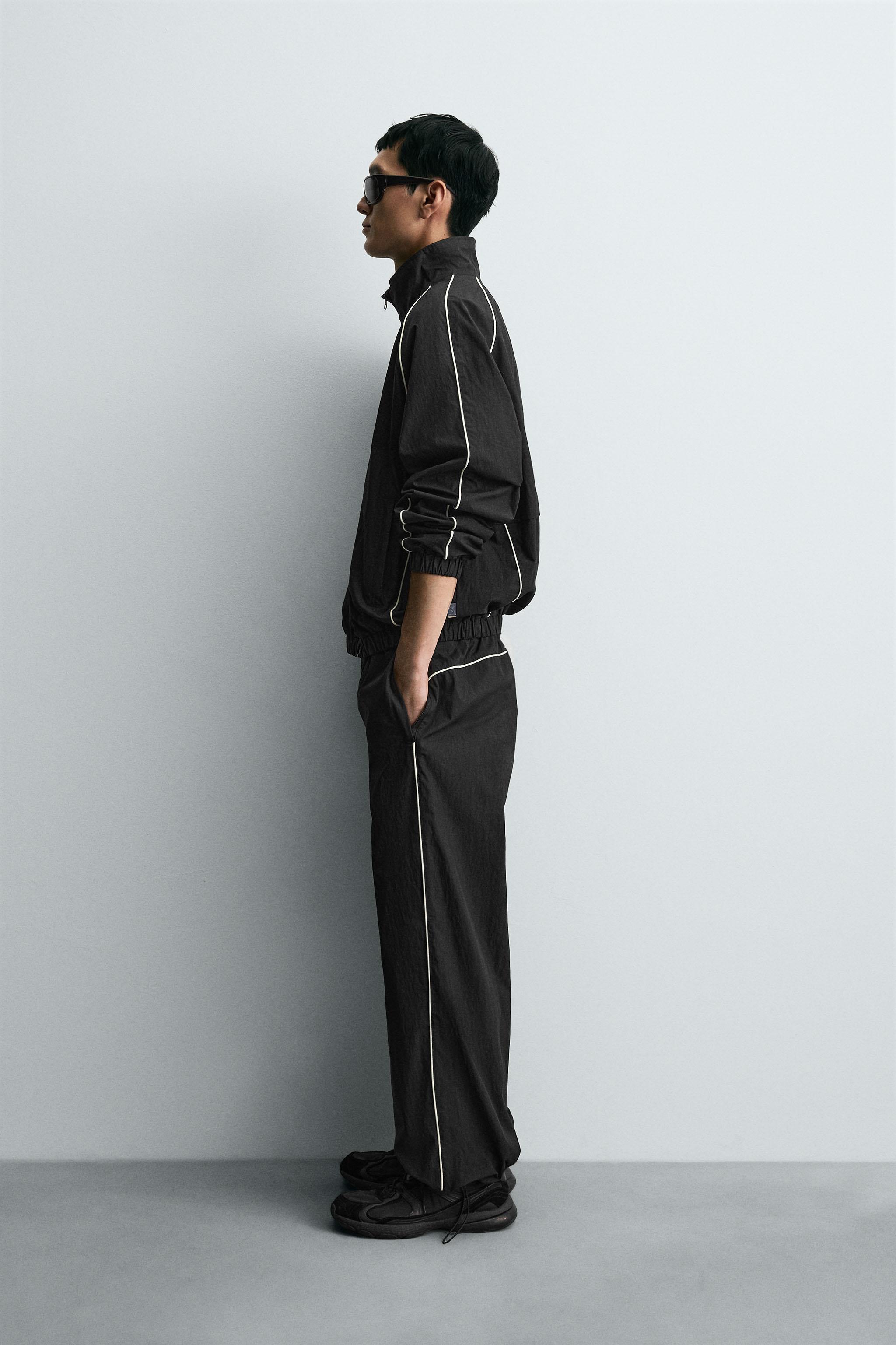 ZARA ブラックコンテクストテクニカルセットアップ コントラストテクニカルスウェットセットアップ | ZARA Japan / 日本