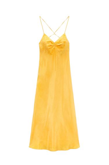 SATIN MIDI DRESS