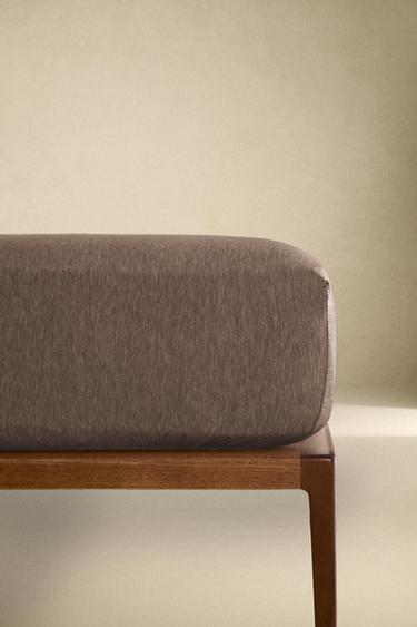 COTTON JERSEY MODAL FITTED SHEET (140GxM²) | 30 CM HEIGHT - Brown by Zara - Image 0