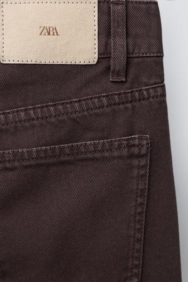 WIDE-LEG JEANS - Brown by Zara - Image 3