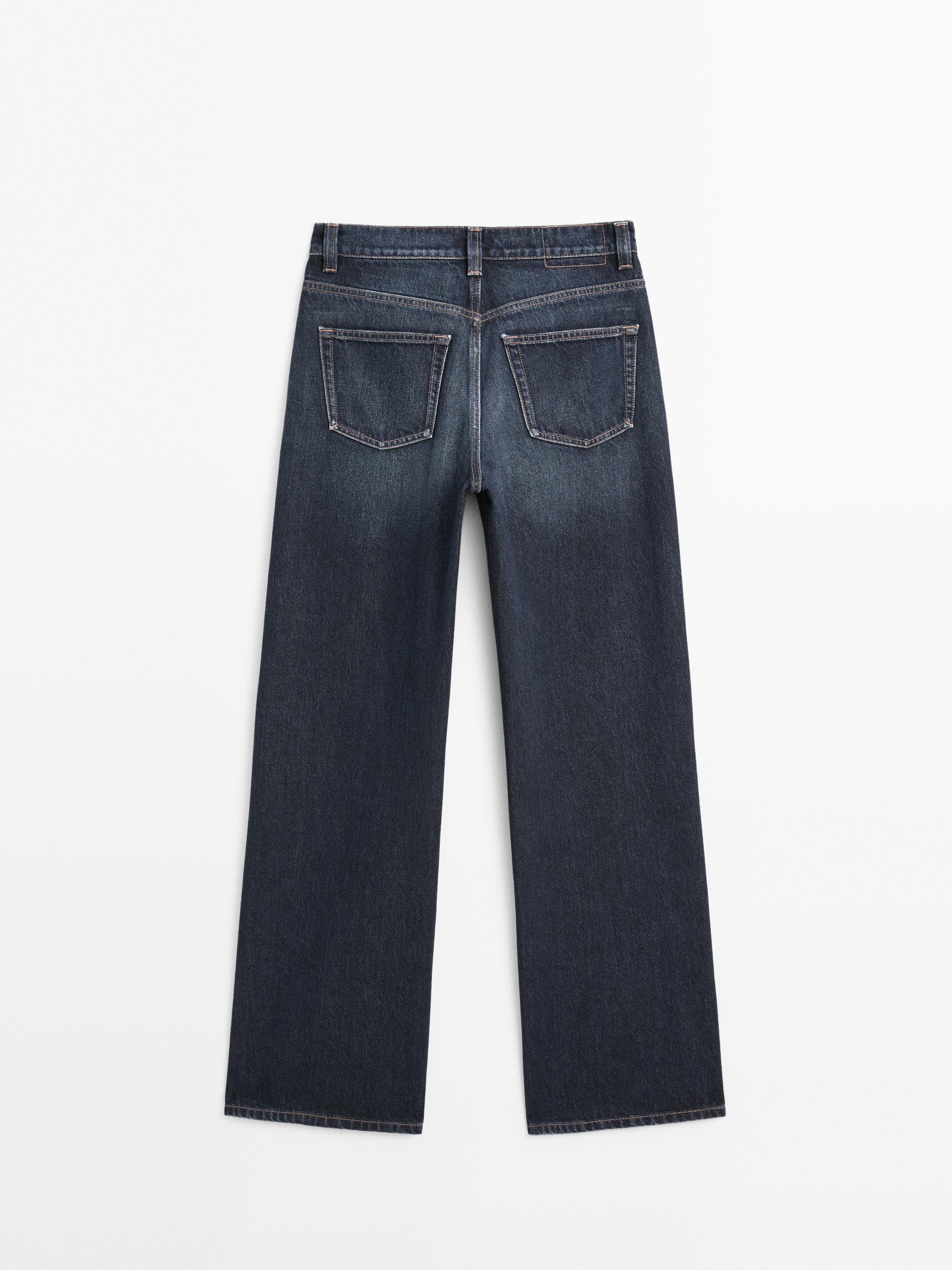 Jean large taille haute