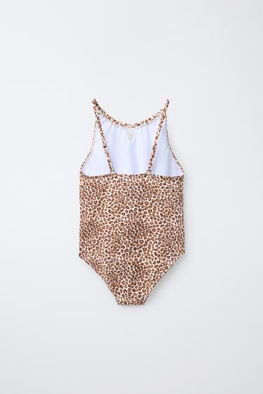 6-14 ANS/ MAILLOT DE BAIN À IMPRIMÉ ANIMAL CUT OUT - Beige clair de Zara - Image 1