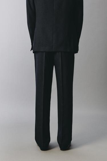 REGULAR FIT SUIT TROUSERS - Navy blue by Zara - Image 2