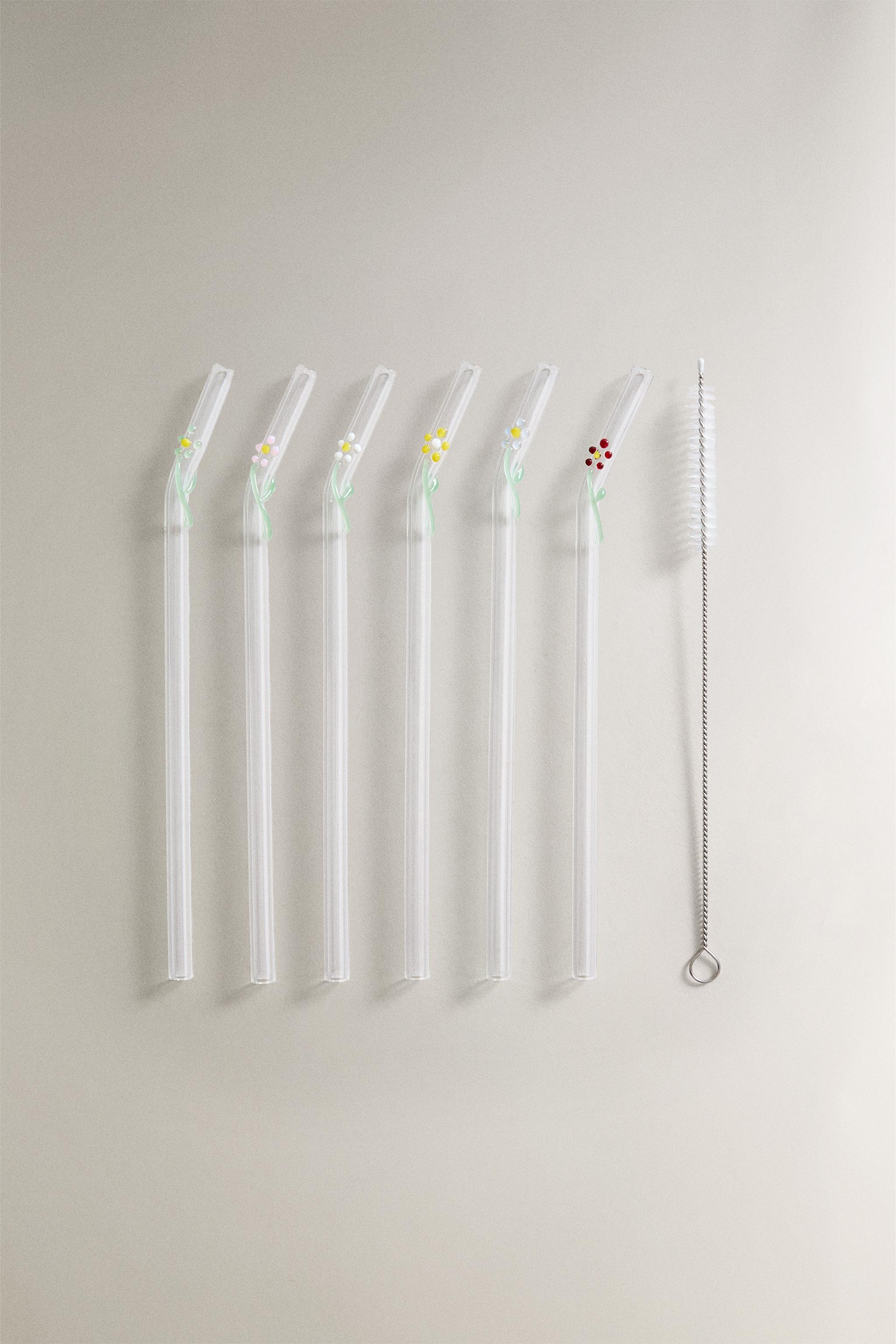 LOT PAILLES BOROSILICATE FLEURS (LOT DE 6)