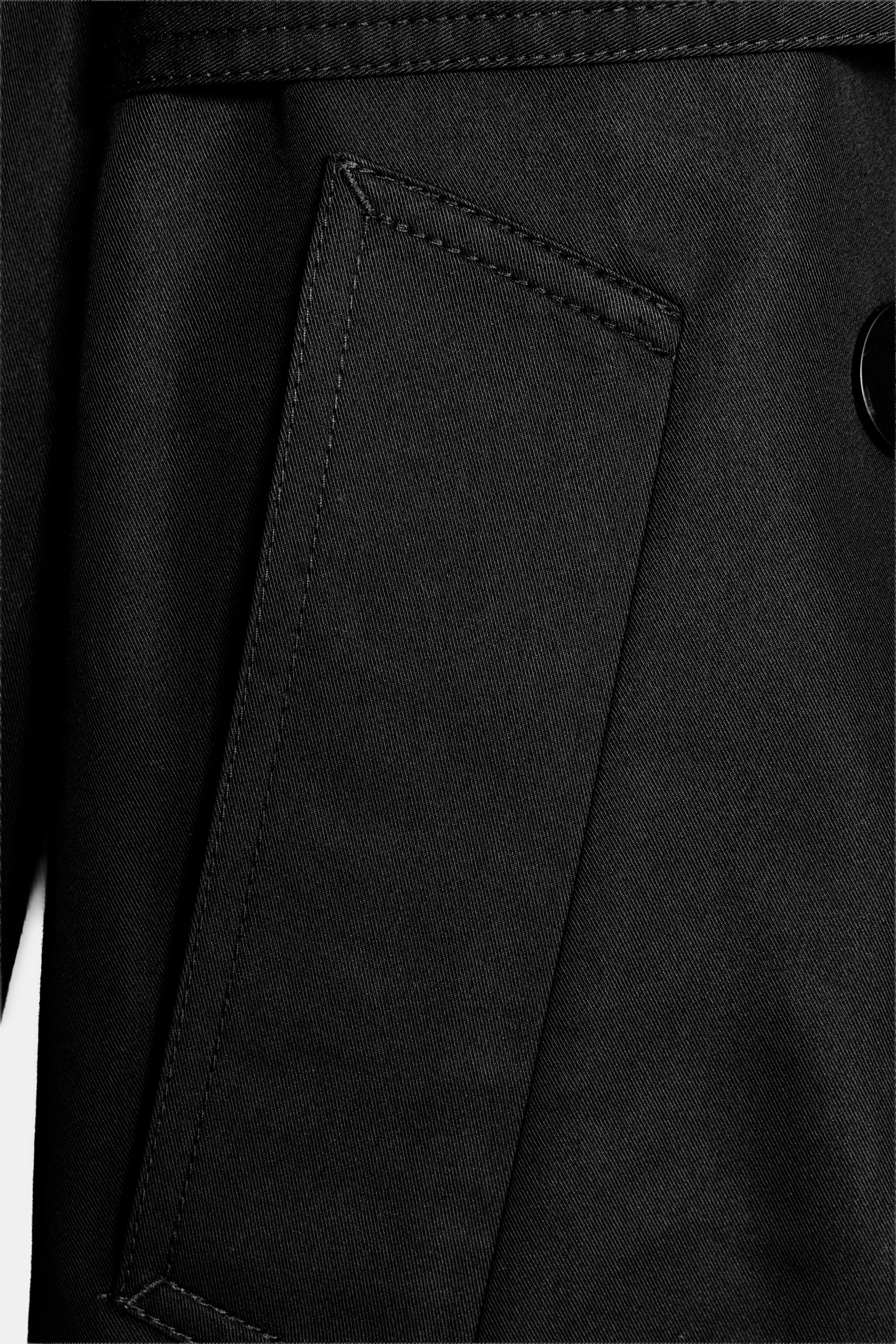 Zara ZW COLLECTION KEMERLİ WATER-REPELLENT TRENÇKOT görsel 5