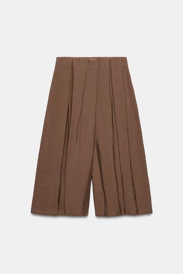 LONG FLOWING BERMUDA SHORTS - Mocha by Zara - Image 5