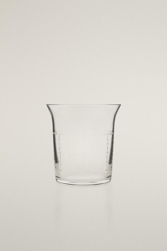 GLAS MIT GEOMETRISCHER GRAVUR - Transparent von Zara - Bild 0