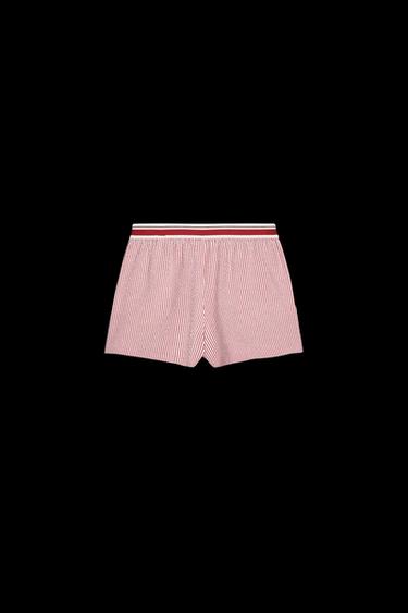 BERMUDA RAYAS - Rojo / Blanco de Zara