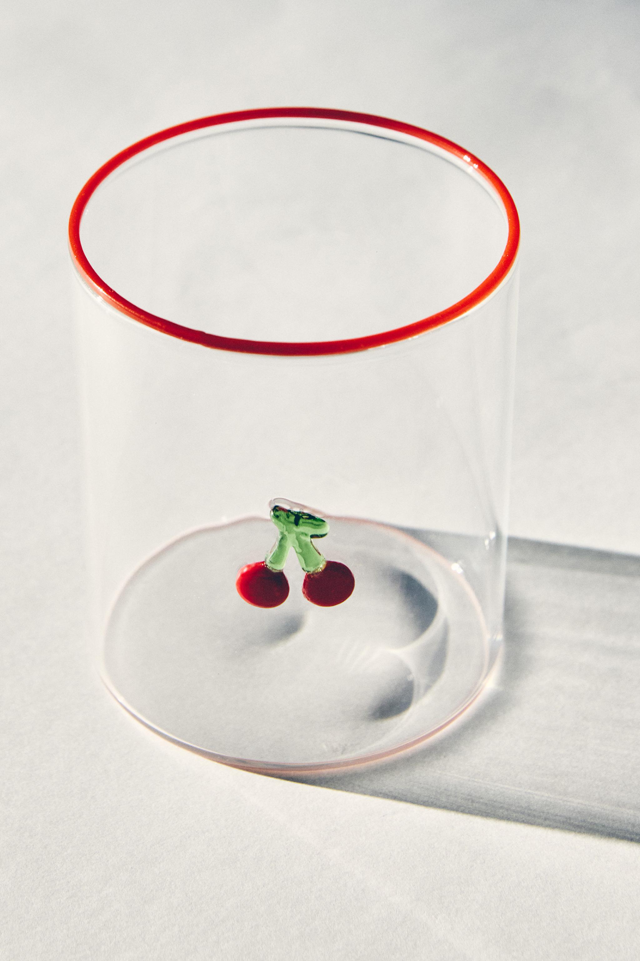 BOROSILICATE FRUIT TUMBLER — Red