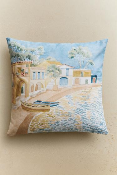 HOUSSE DE COUSSIN PAYSAGE - Bleu moyen de Zara - Image 5