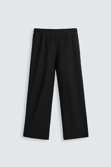 VERTICAL TEXTURED JOGGERS - Black by Zara