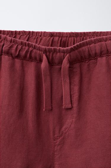 SHORT AVEC LIN - Bordeaux de Zara - Image 2