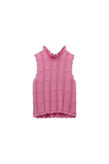 POINTELLE-KNIT TOP