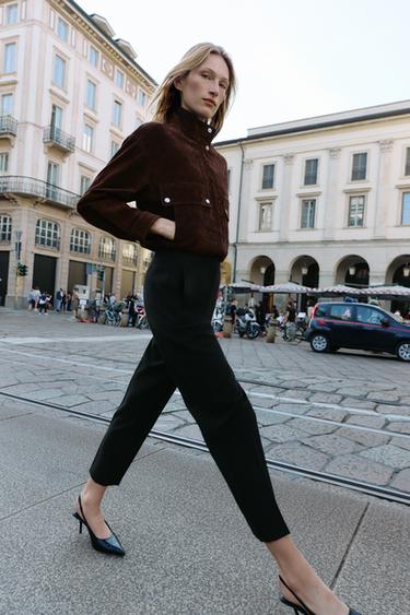 HOSE MIT HOHEM BUND - Schwarz von Zara
