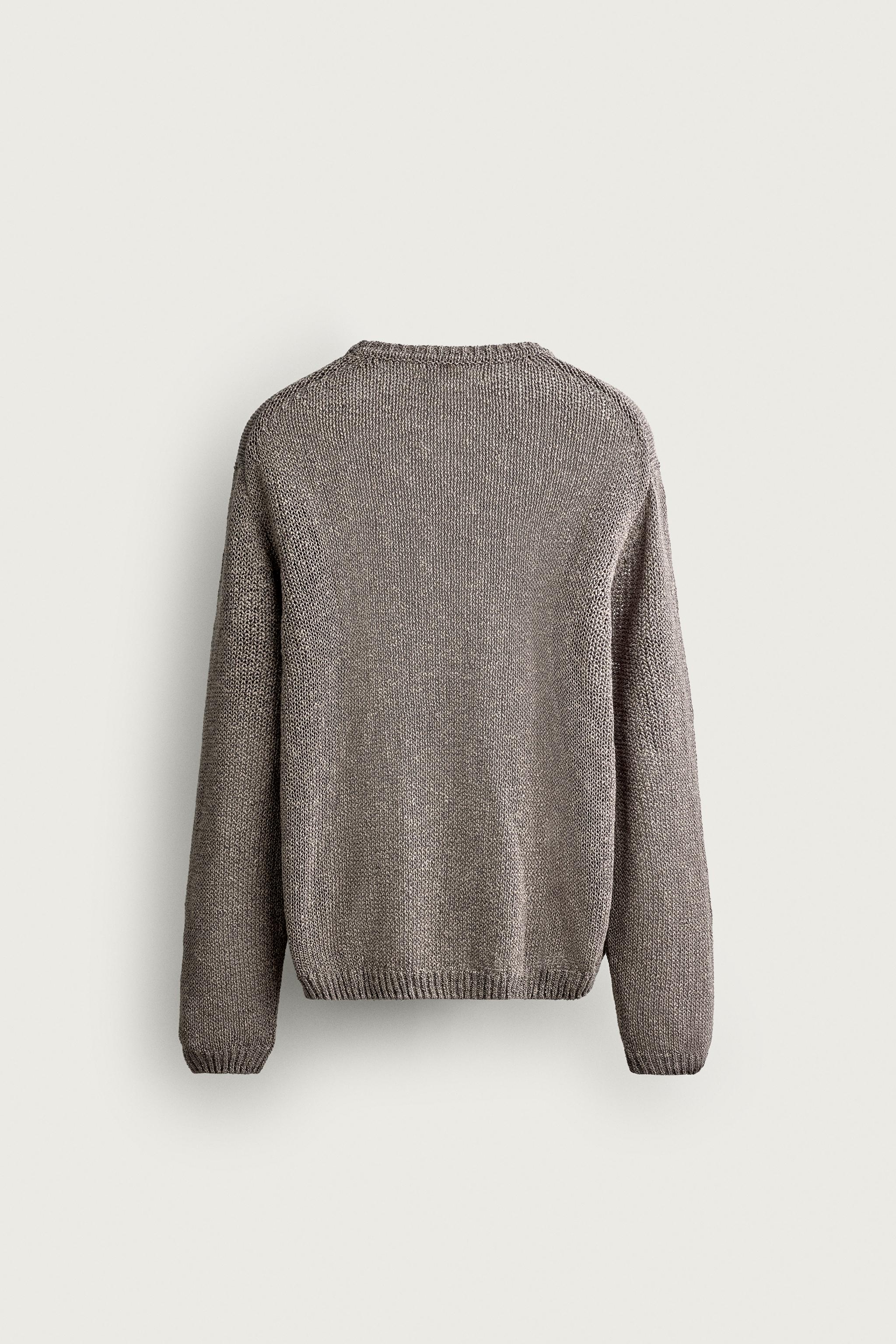 TEXTURED RELAXED FIT JUMPER — Stone