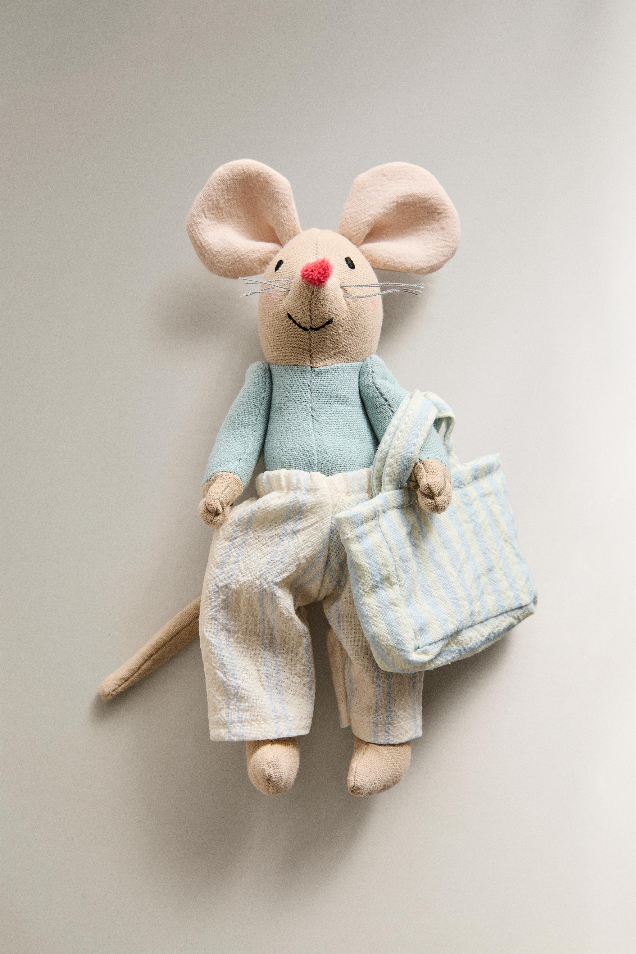 Kids Mouse Plush Toy — Cream