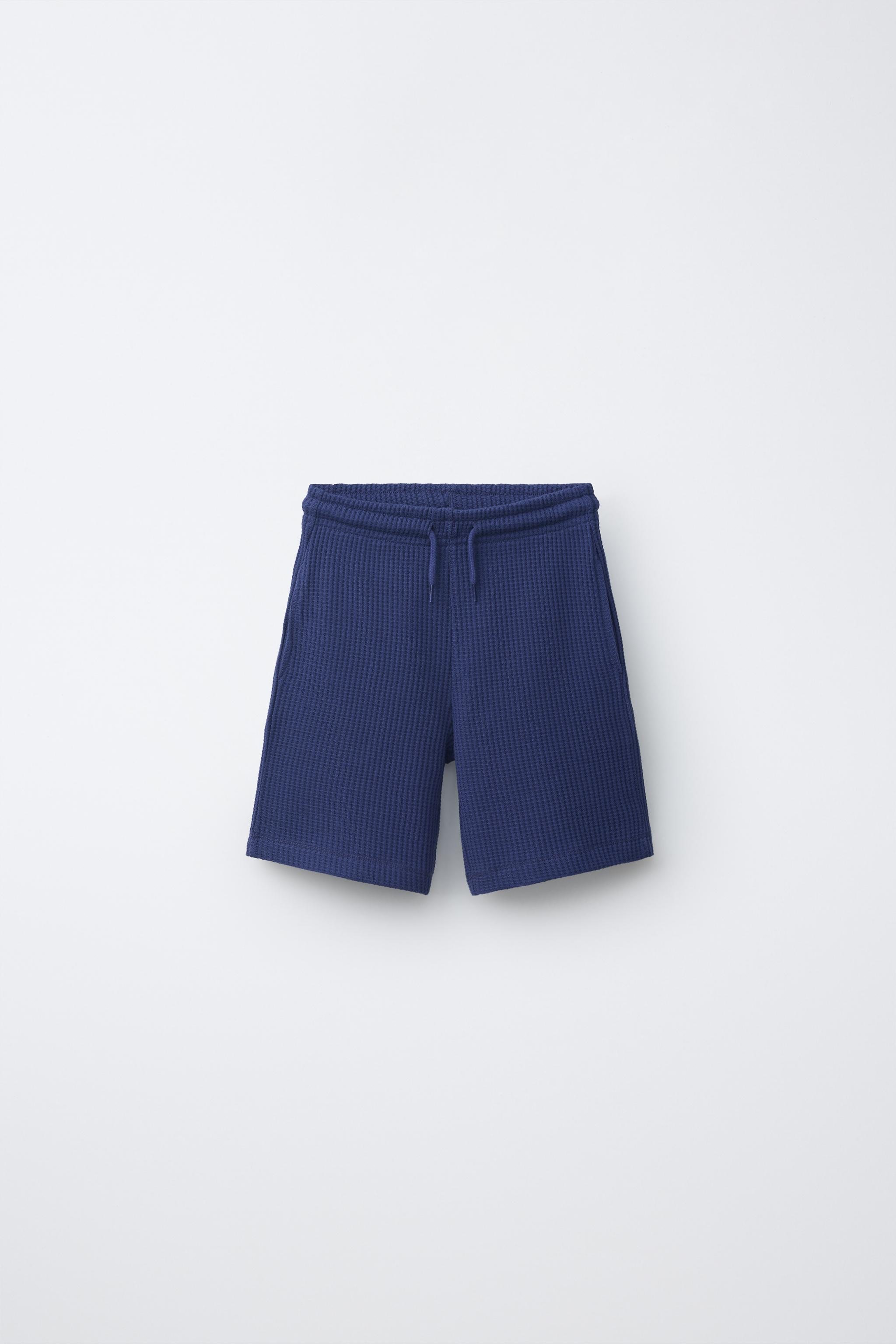 WAFFLE PLUSH SHORTS - Bluish | ZARA United States