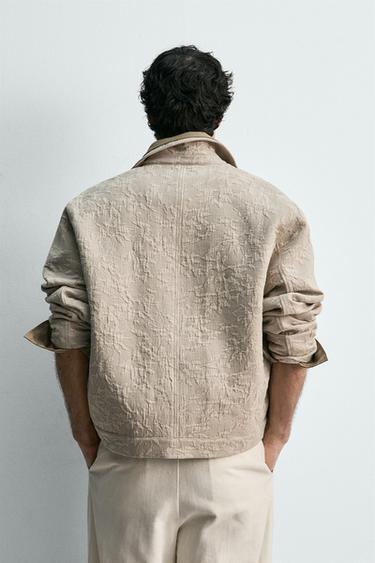 JACQUARD FLORAL JACKET - Pearl grey by Zara - Image 2