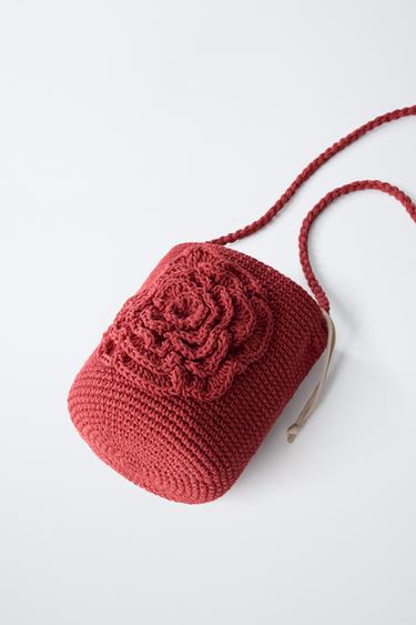 SAC BANDOULIÈRE CROCHET FLEUR - Rouge de Zara - Image 2