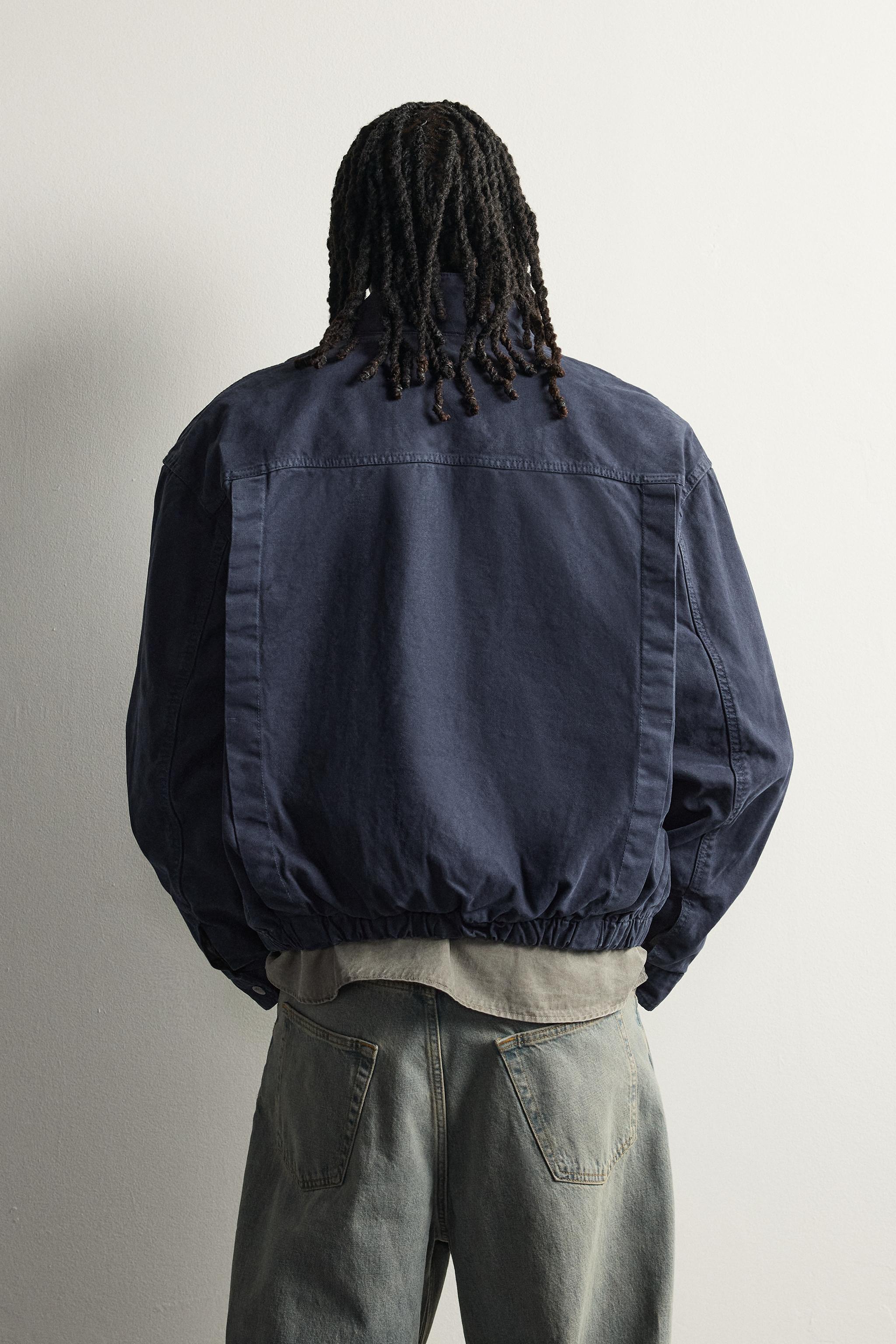 BLOUSON RELAXED FIT À BRANDEBOURGS MÉTALLIQUES